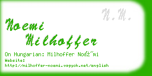 noemi milhoffer business card
